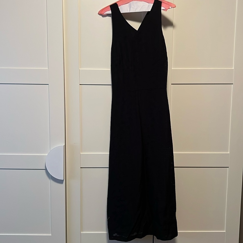 Banana republic black lace midi dress size 8